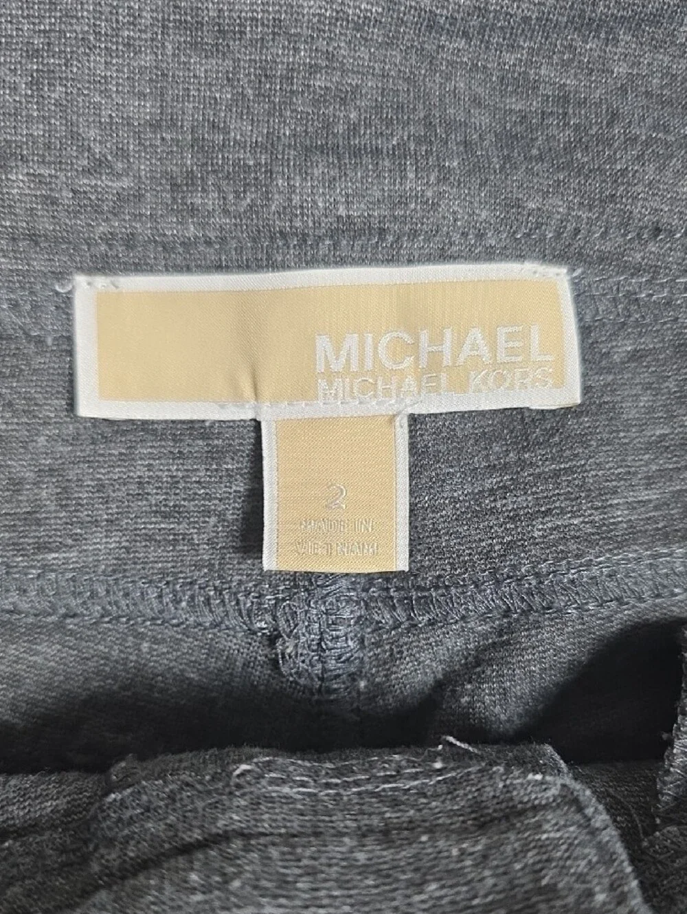 0778 Michael Kors Dark Gray Trousers; Size 2